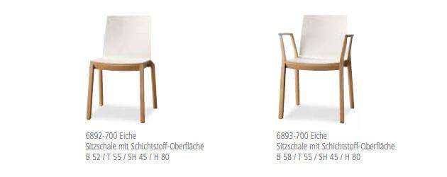 Holzstuhl arta Sitzschale mit Schichtstoff