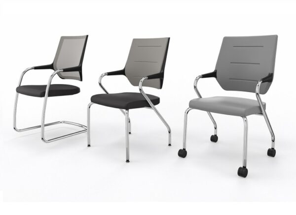 Meetingstühle SQ2-33, mit Freischwingergestell oder Vierfussgestell mit Rollen Meetingstühle SQ2-33, mit Freischwingergestell oder Vierfussgestell mit Rollen