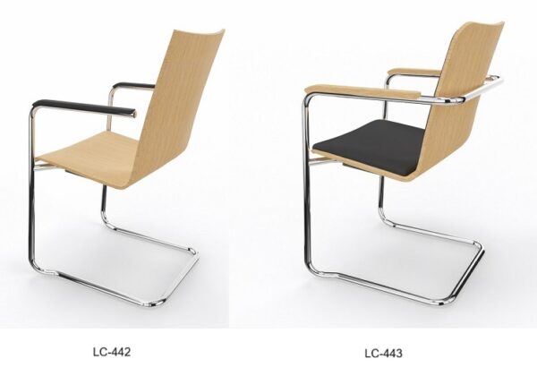 Besprechungsstühle ergonomisch, Freischwinger LC-442-up und LC-443-sp Besprechungsstühle ergonomisch, Freischwinger LC-442-up und LC-443-sp