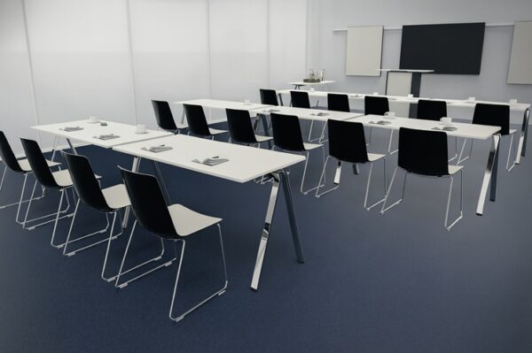 Seminarmöbel und Besprechungsmöbel, Stapeltische und Kufenstühle Seminarmöbel und Besprechungsmöbel, Stapeltische und Kufenstühle